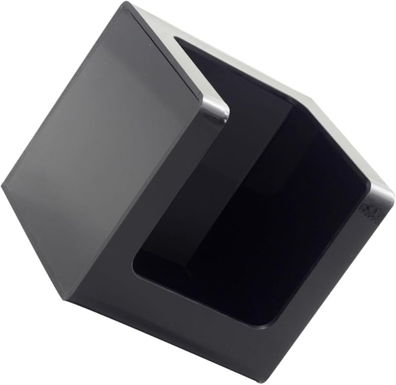 حامل علبة المناديل الأكريليك الأسود الحديث بقاع مغناطيسي لديكور المنزل والمكتب - Image 1